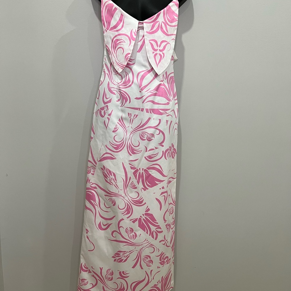 Milly Pink and White Printed‎ Maxi Dress size 4